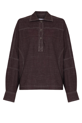 Limart Wool Blouse Wine