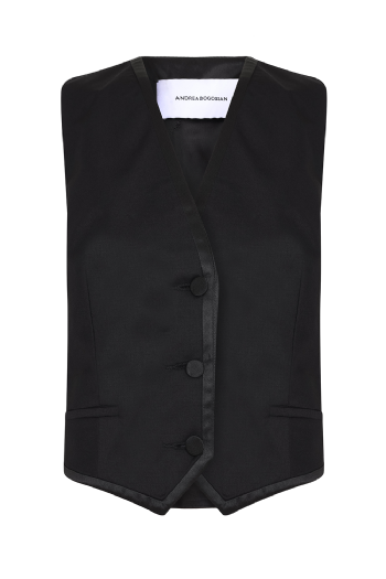 Letta Wool Vest Black