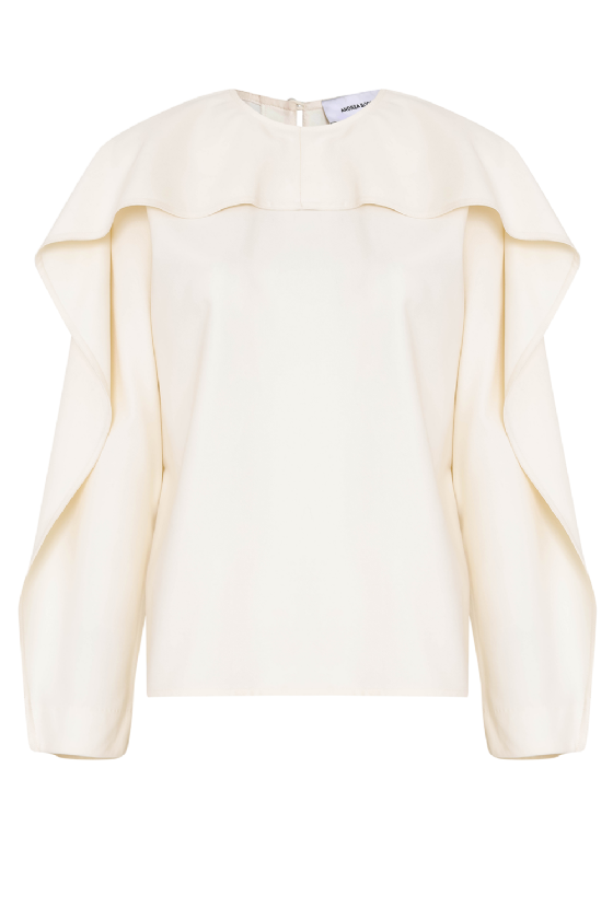 Linde Wool Blouse Off White