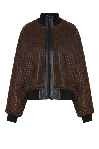 Lik Leather Jacket Black - Deep Brown
