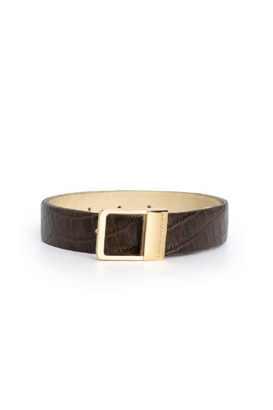 Jandra Leather Belt Deep Brown