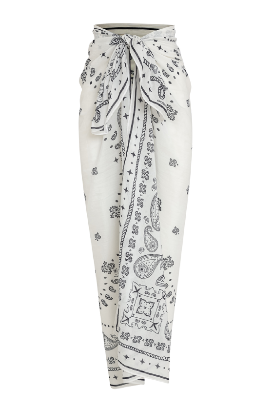 Jenzo Voile Scarf White