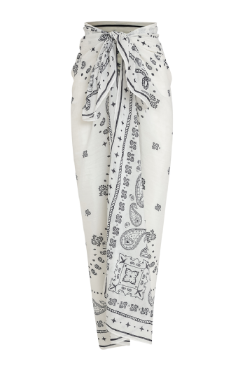 Jenzo Voile Scarf White
