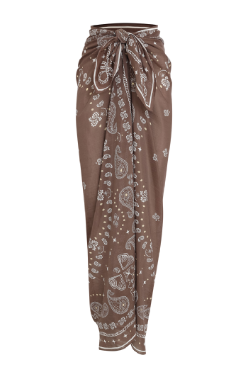 Jenzo Voile Scarf Deep Brown