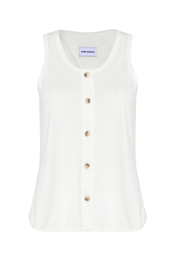 Lineta Knit Tank Top Off White
