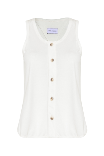 Lineta Knit Tank Top Off White