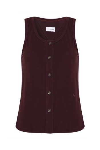 Lineta Knit Tank Top Aubergine