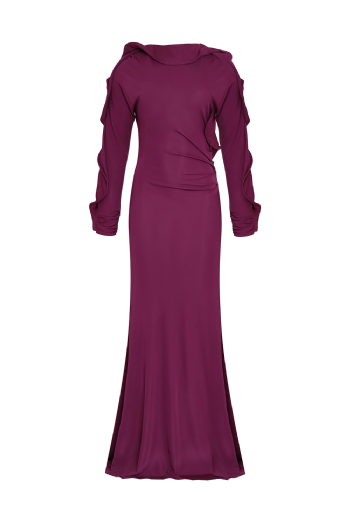 Linen Jersey Dress Light Wine