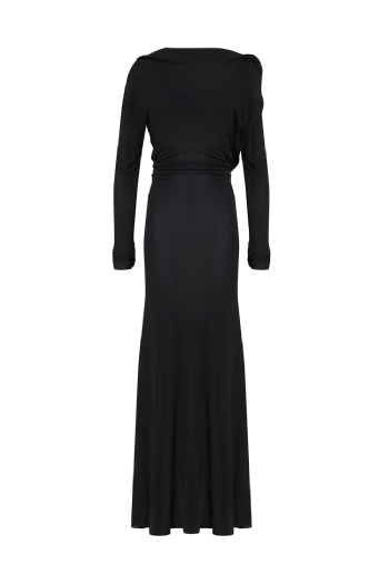 Linen Jersey Dress Black