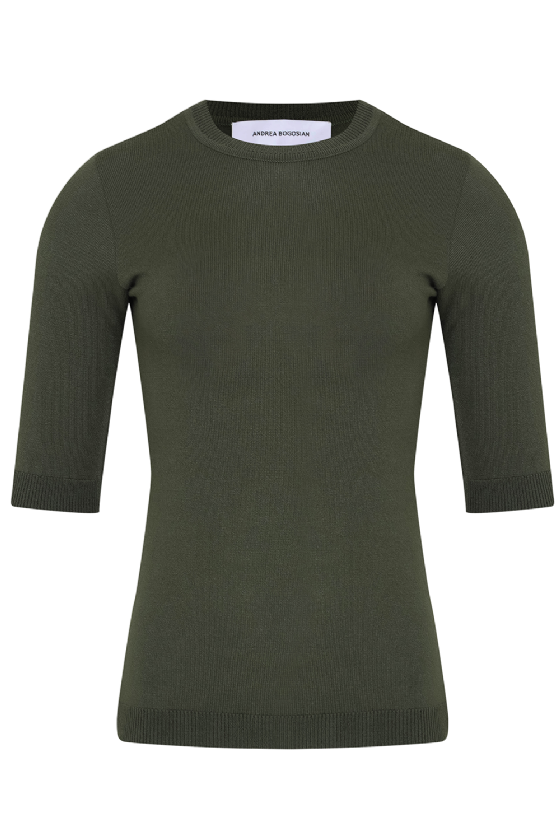 Laminia Knit Blouse Light Olive