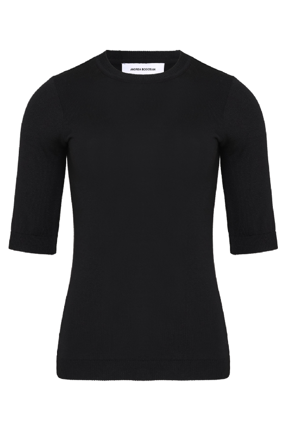 Laminia Knit Blouse Black