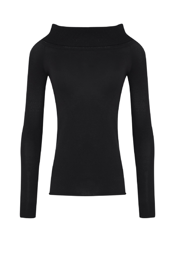  Letania Knit Blouse Black