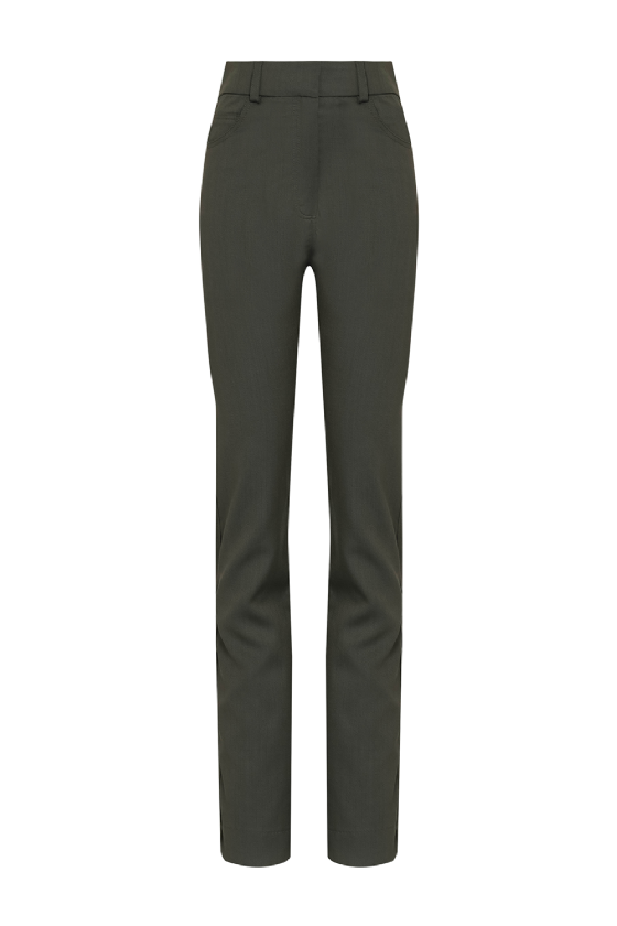 Linarta Wool Pants Dark Olive