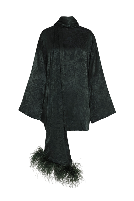 Devore Lelo Dress Deep Green
