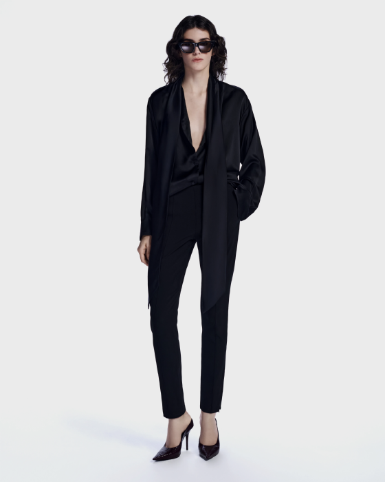 Lenis Silk Shirt Black