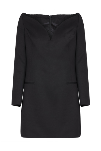 Legato Wool Dress Black