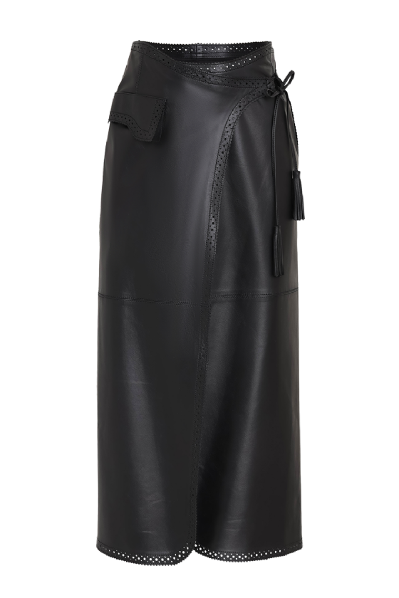 Lancer Leather Skirt Black