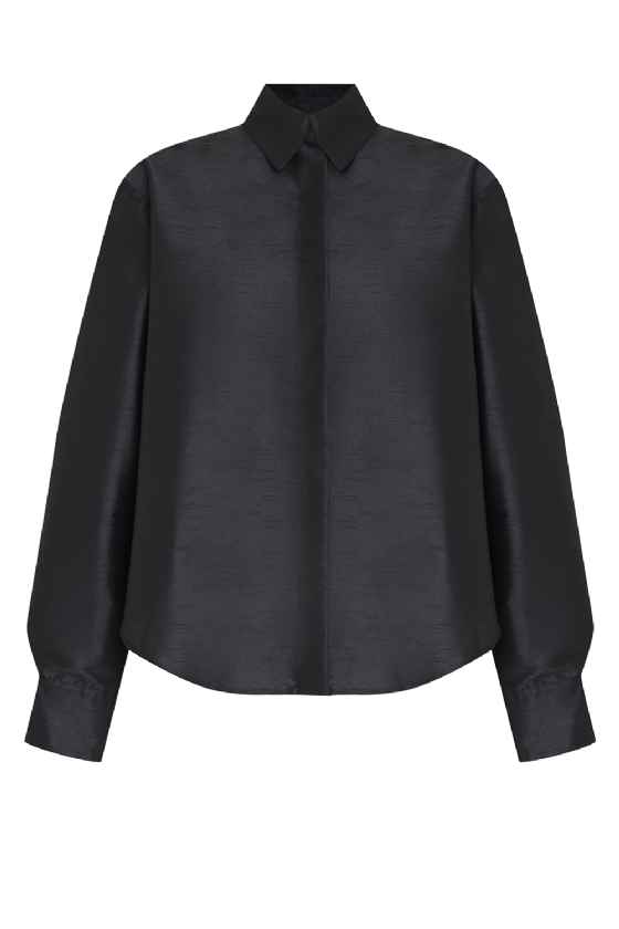 Lutla Shantung Shirt Black