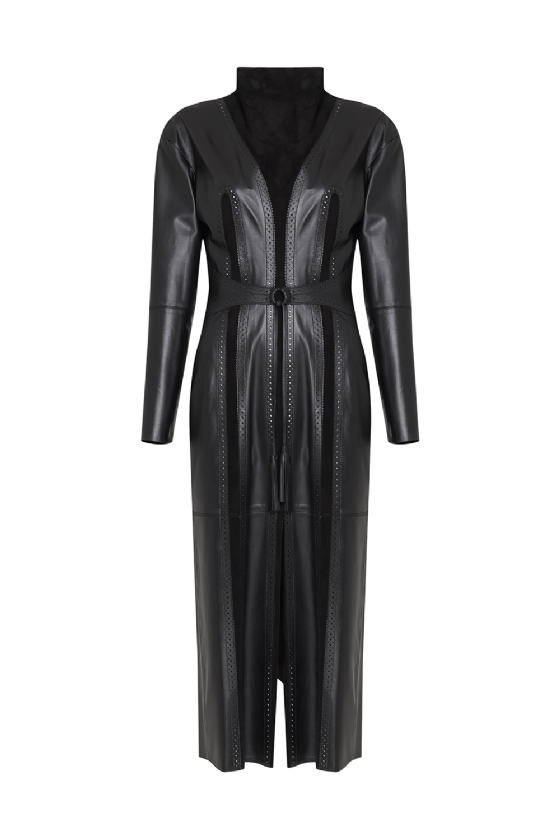  Lemoir Leather Dress Black