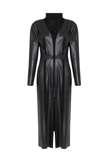  Lemoir Leather Dress Black