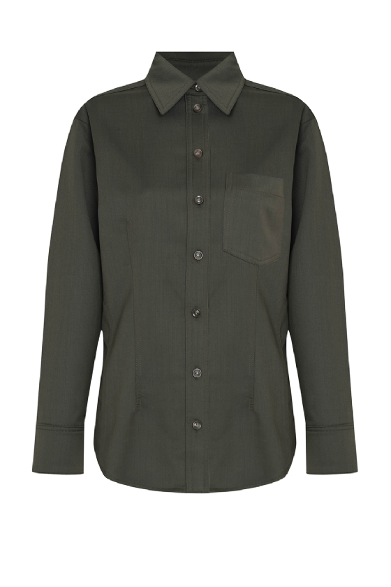 Linita Wool Shirt Dark Olive