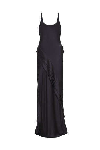 Leda Silk Dress Black