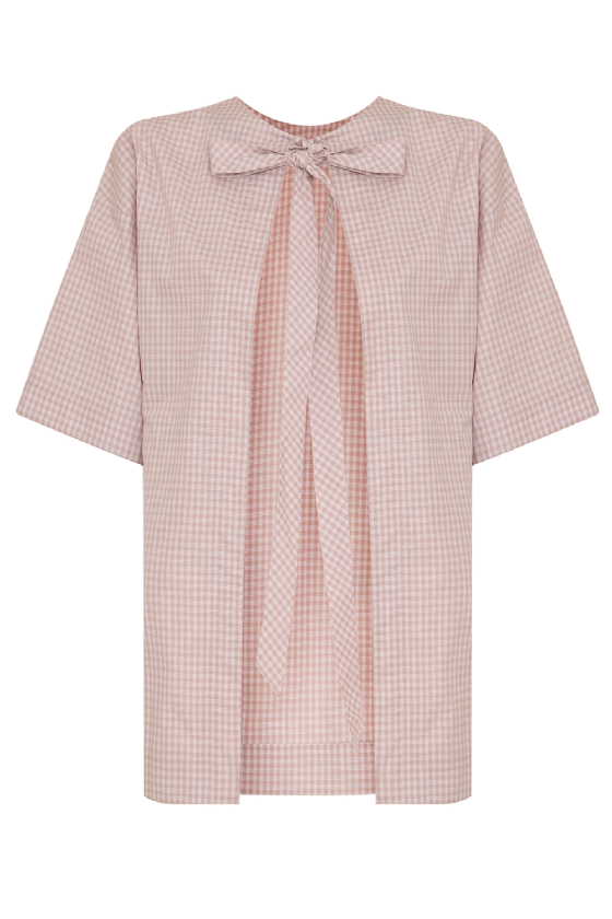 Moyra Xw Tricoline Blouse Antique Pink - Off White