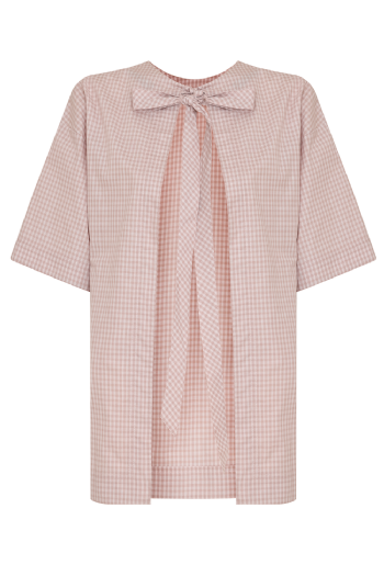 Moyra Xw Tricoline Blouse Antique Pink - Off White