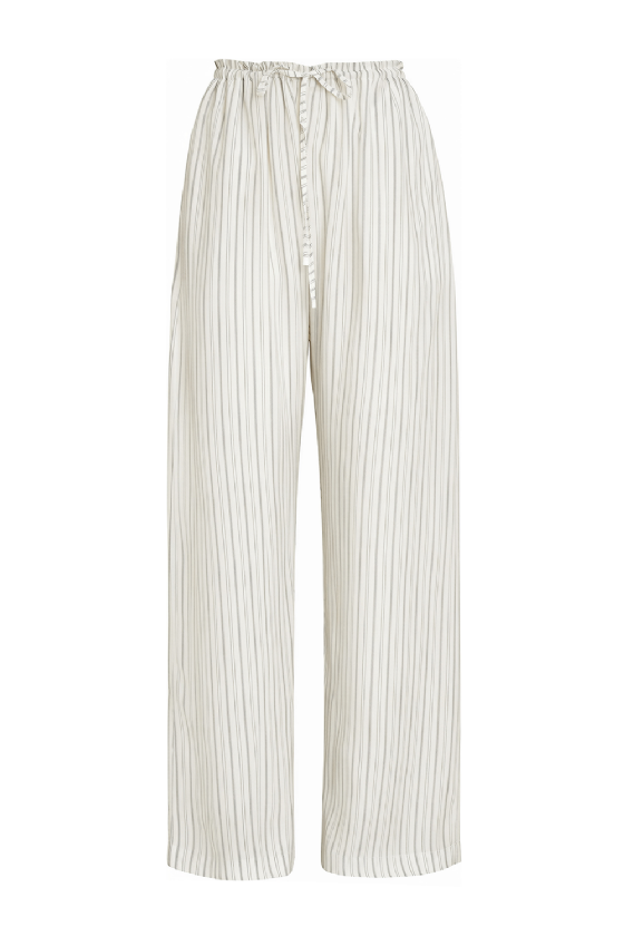 Marel Silk Pants Off White - Gray