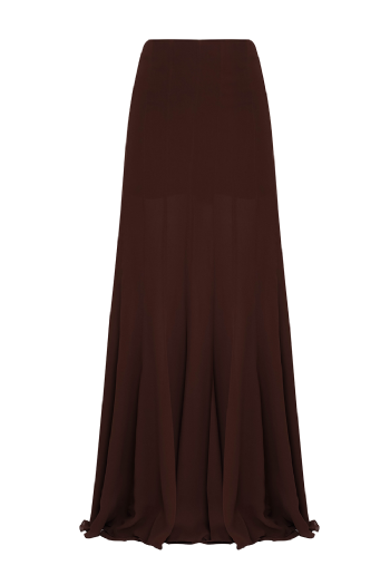 Lobeira Silk Skirt Brown