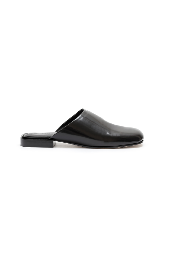 Mow Leather Mule Black