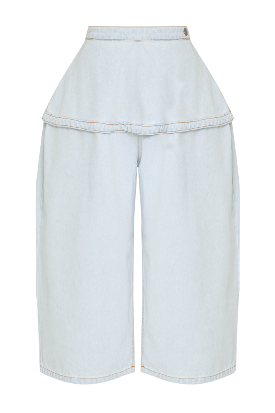 Lania Denim Bermuda Shorts Light Blue