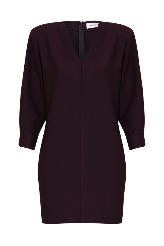  Lareth Knit Dress Aubergine