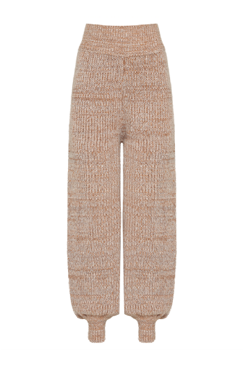 Leiz Knit Pants Melange Camel