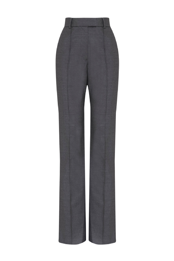 Leonor Wool Pants Gris Mélangé
