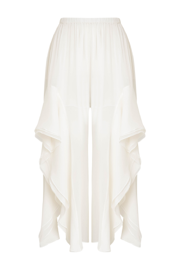 Luzi Silk Pants Off White