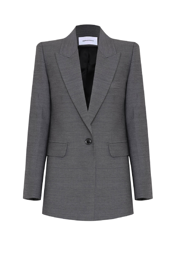 Lidia Wool Blazer Gris Mélangé