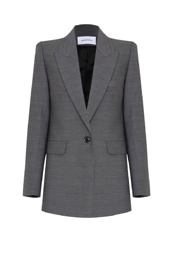 Lidia Wool Blazer Gris Mélangé
