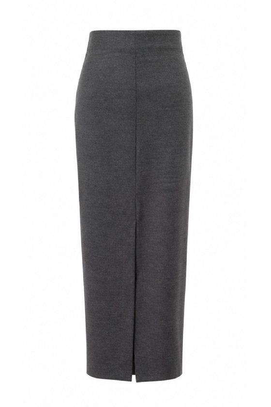 Luihji Wool Skirt Gris Mélangé