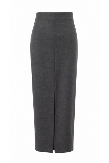 Luihji Wool Skirt Gris Mélangé