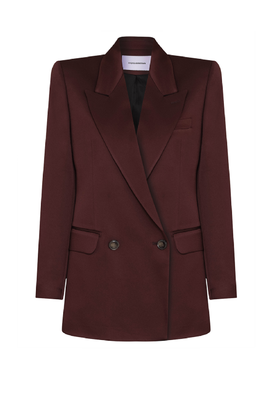 Light Crepe Blazer Brown