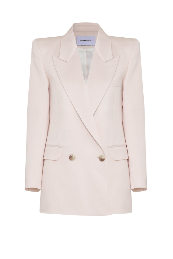 Light Crepe Blazer Soft Pink