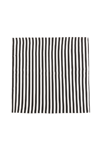 Fenzo Silk Scarf I  White-Black
