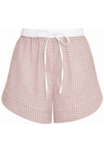 Moyrata Xw Tricoline Shorts Antique Pink - Off White