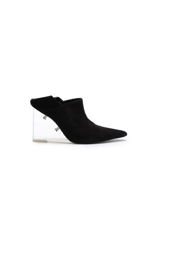 Malai Chamois Mule Black