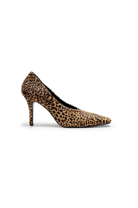Merny Leather Pumps Etoupe-Brown