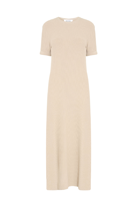 Lastic Knit Dress Etoupe
