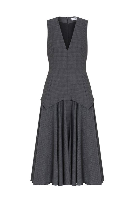 Marimar Wool Dress Stone Melange