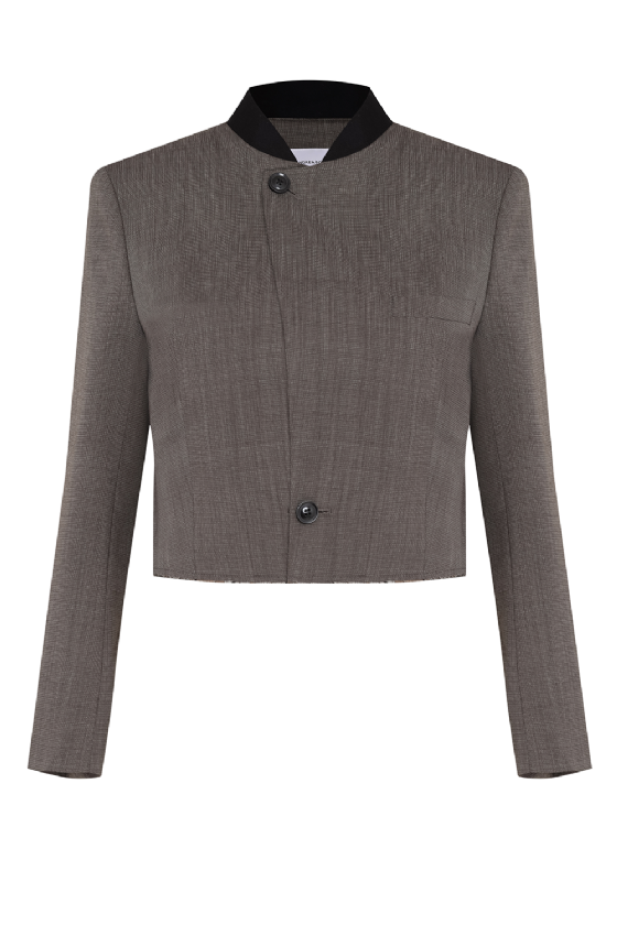 Milka Wool Blazer Coal Brown