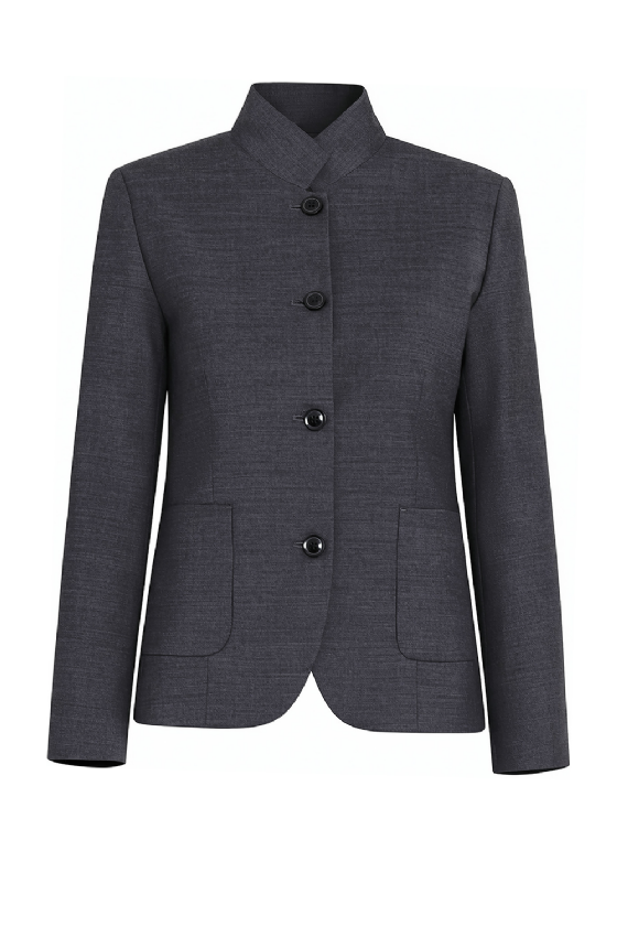 Blazer Wool F Musca Melange Gris